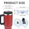 Replacement Lid designed for Stanley Adventure Quencher Travel Tumbler 40 OZ Clear Spill Proof Tumbler Covers designed for Stanley Cup Accessories