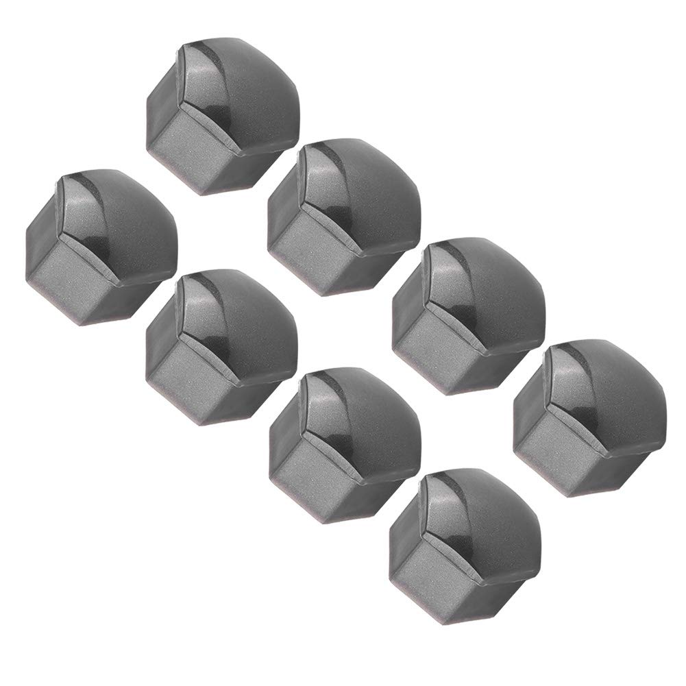 17mm Wheel Screw Cover Caps Set of 20 (16 Protectors + 4 Security-Style Locks) - Gray Replacement for Missing Lug Nut Covers, Fits Compatible Wheels,