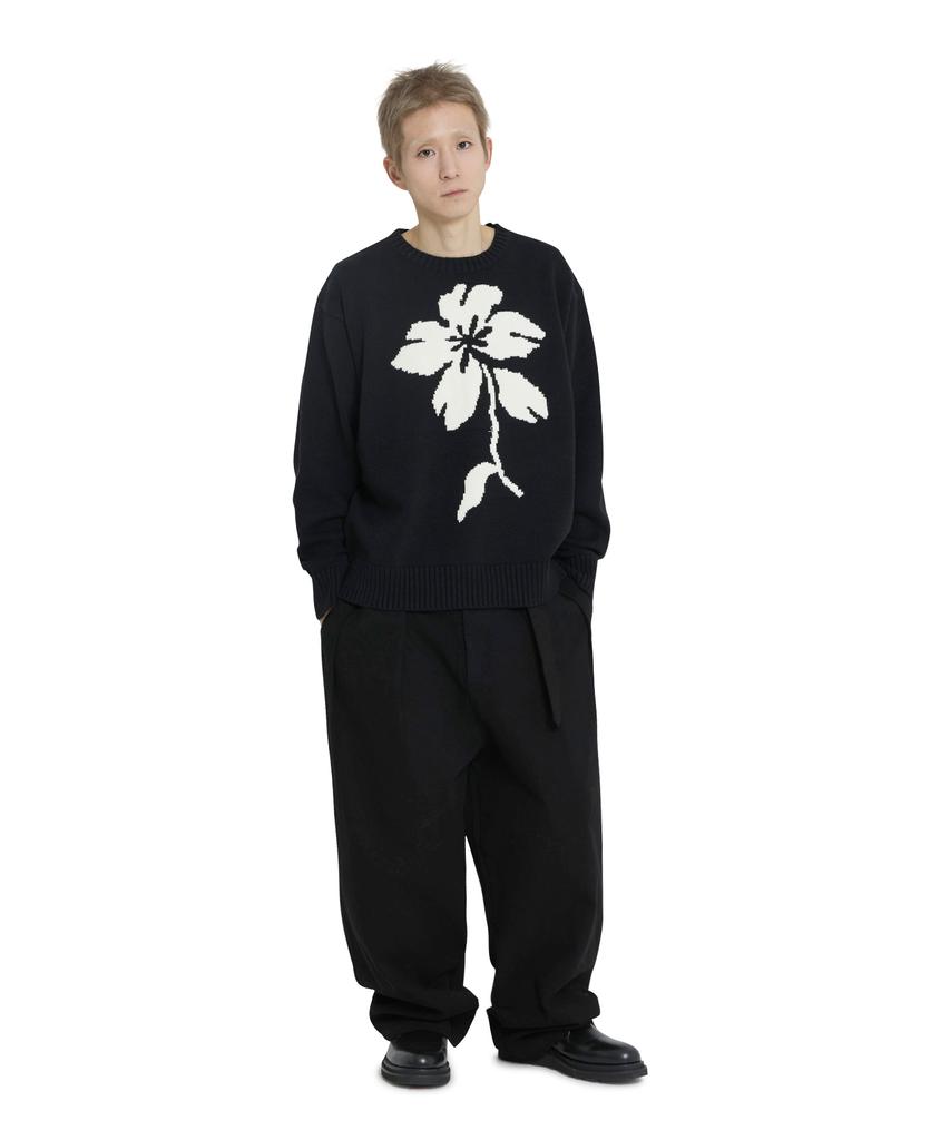 Opeunyadeu(Owai) Floral Bloom Knit - Black