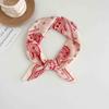 [18 cotton and linen] French high-end bag head small square scarf women's seaside photo silk scarf spring and autumn decorative versatile scarf