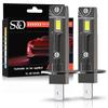 2 st 18000LM H1 LED Strålkastarlampor Mini Canbus H1 LED-lampa 16-kärnig CSP för Bilstrålkastare Fläktlös DRL-ljus Automatisk Diod Dimljus 12V 6000K Vit