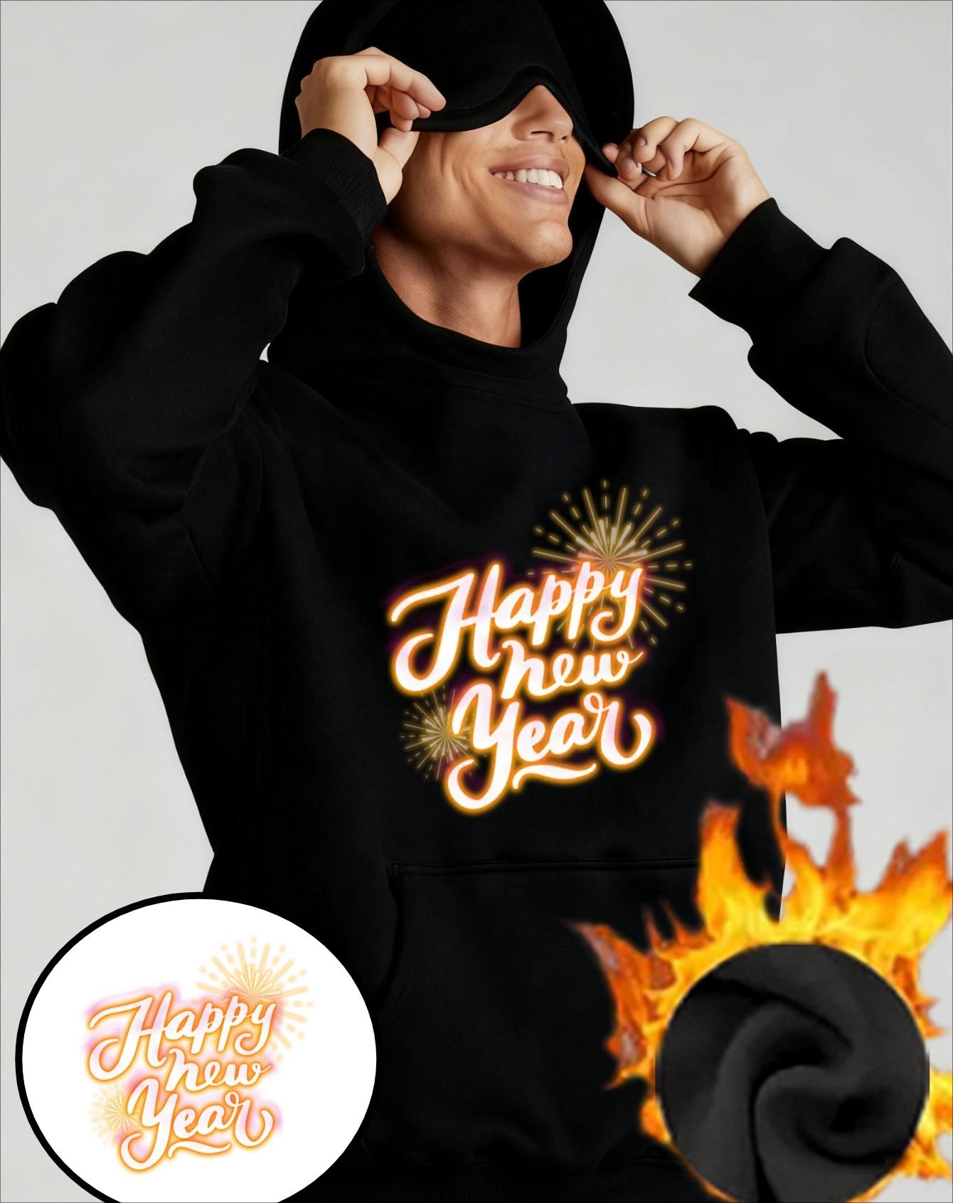 

Новогоднее худи с маской для глаз, легкое и необходимое для отдыха в полете XXL чёрный