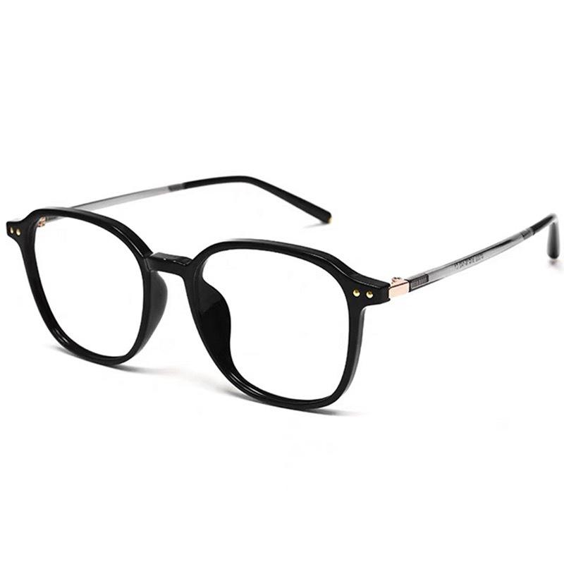 Mocha Brown Plain Artifact Square Round Frame Glasses Women'S Anti-Blue Flat Light Mirror Tide And Thin Can Be Matched With Myopia Frame