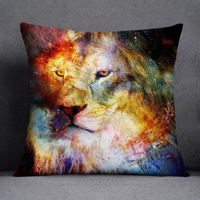 African Animal Beasts Home Decoration Pillowcase Square Pillowcase Home Office Decoration Cus On Cover