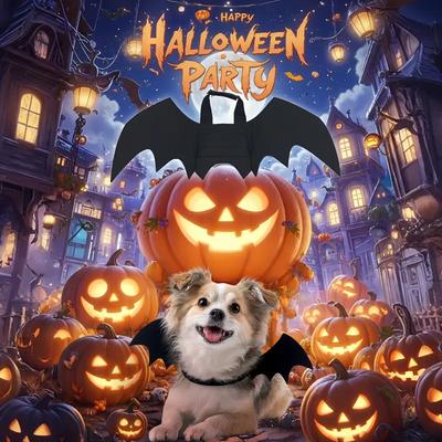 Halloween Black Bat Wings Pet Costume – Stylish Elf Outfit for Cats & Kittens, Party Ready