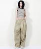 Deumakeu Vintage Stripe Wide Pants Sage Green