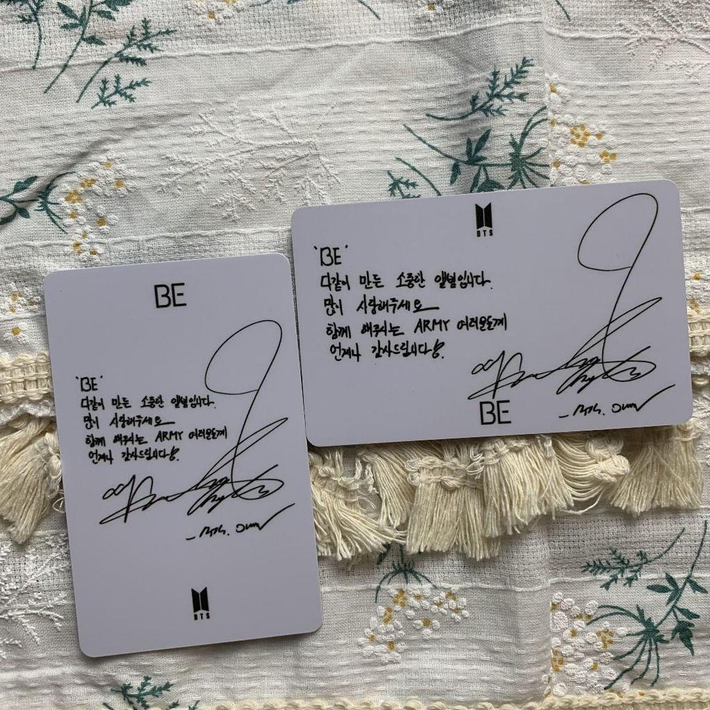 [USED] BTS Lucky Drop JIMIN BE Korean Unreleased Trading Cards (2 Cards)