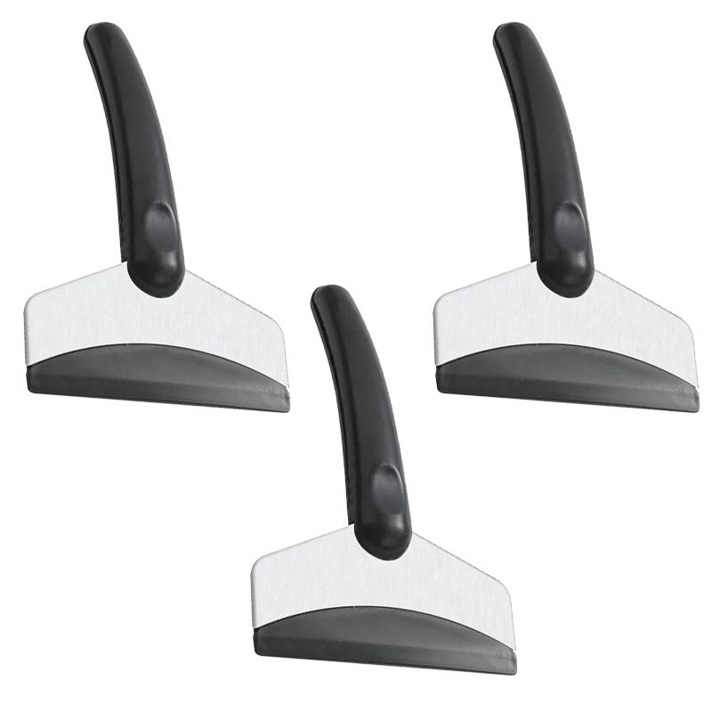 Stainless Steel Long Handle Car Defrosting Shovel for Winter Defrosting and Scraping. Black Curved Handle Snow Scraper for Cars
