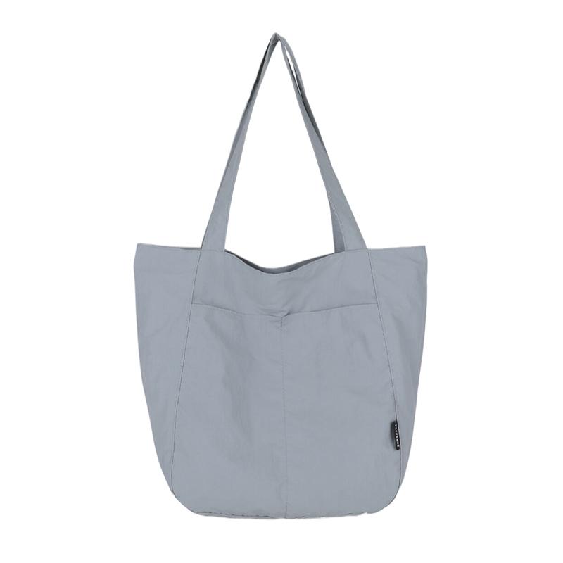 

Женская водонепроницаемая нейлоновая сумка на плечо, однотонная сумка-тоут большой вместимости синий