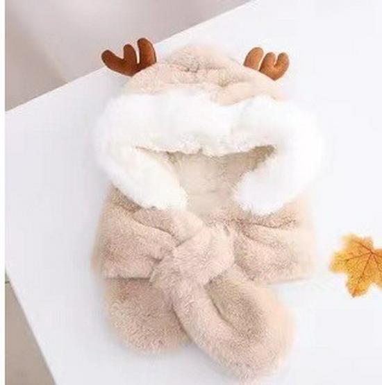 

Autumn & Winter Infant Plush Hat with Scarf - Cute Ear-Protecting Hat for Boys & Girls