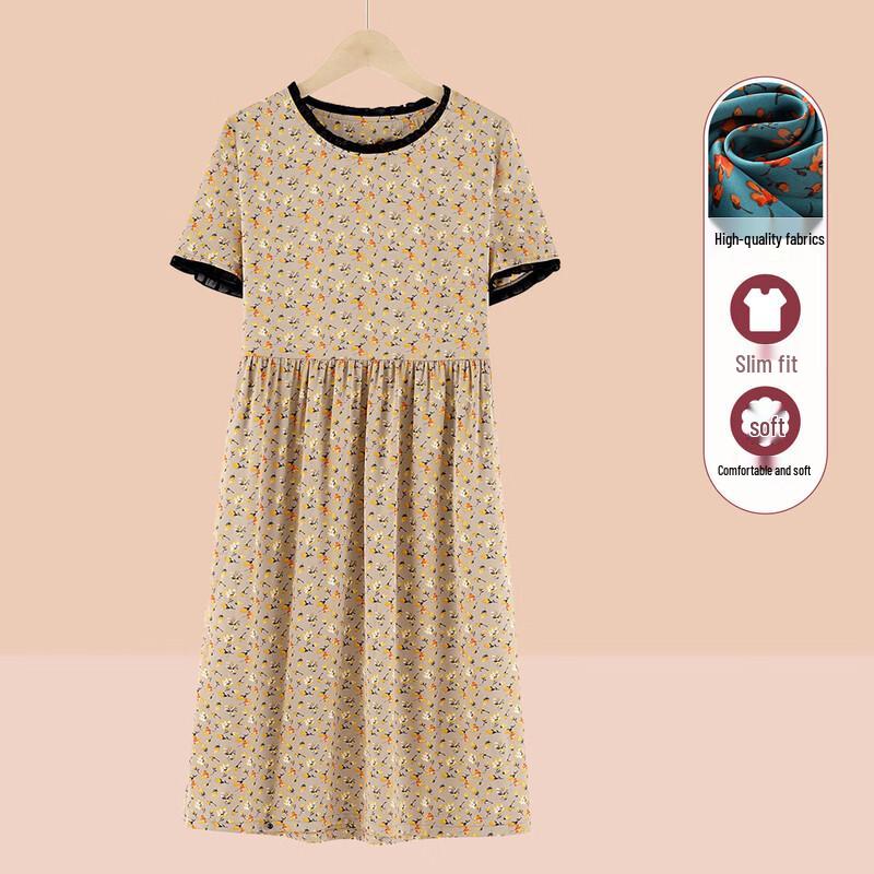 YUZHAOLIN Women s Summer Short-Sleeve Midi Dress XL