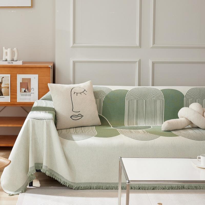 Chenille Sofa Towel Full Cover Cloth Cover Universal Four Seasons Universal Plush Sofa Cushion Cover Non-Slip Blanket Anti-Cat Scratch