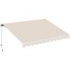 Manual Retractable Awning 3x2.5 M Ivory White