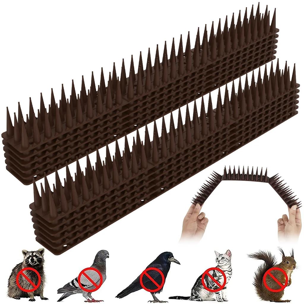 Gardening Bird Repellent Mat Fence Wall Spikes Bird Spikes Burglar Anti Cat Climb Anti-Bird Deterrent Spikes Straps Yard Supply