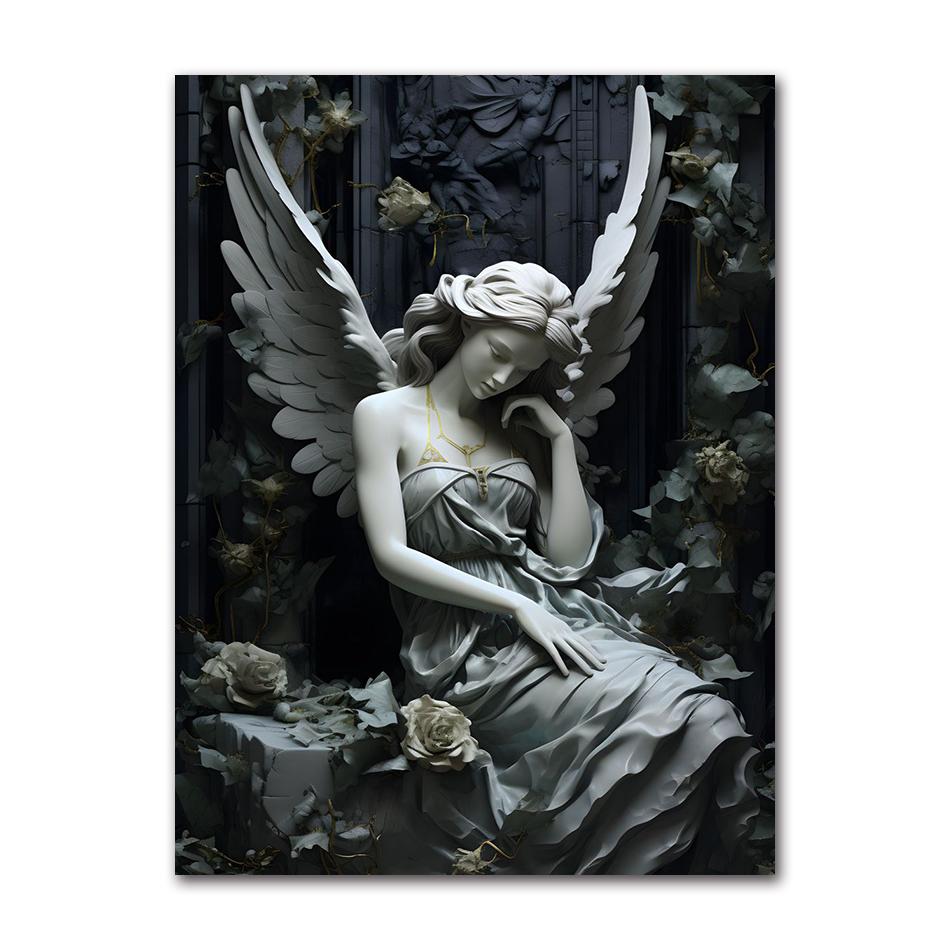 David Sculpture Lion Marcus Aurelius Sculpture Lady Justice Posters Canvas Painting Print Wall Art Aesthetic Home Decor Cuadros
