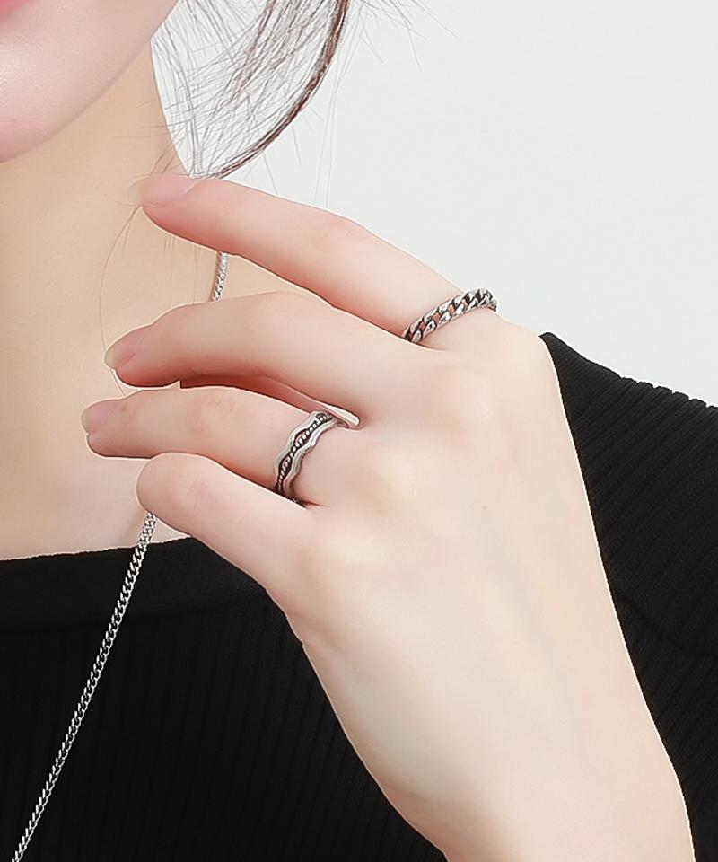 Blancier Arpie Bl267R1281 Chain Open Ring Women'S Ring