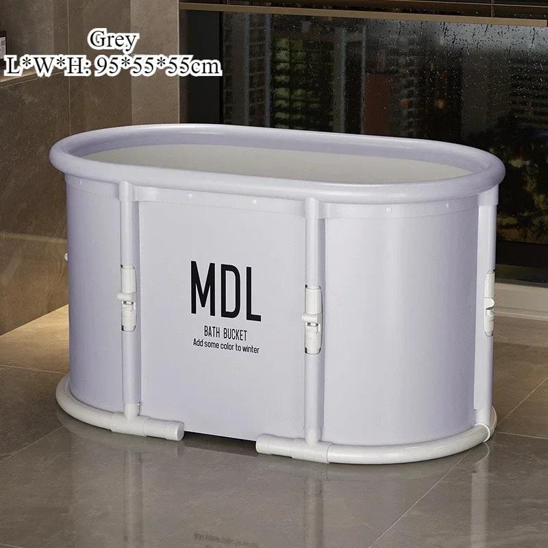 Folding Household Bath Tub Adult Bath Tub Baby Play Pool Reclining Bath Convenient Widening Lengthening The Anti Mold Bath Tub