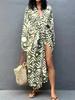 European-American Black & White Floral Cotton Cardigan - Seaside Vacation Swim Cover-Up