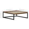 Set of 2 Side Tables Recycled Solid Wood