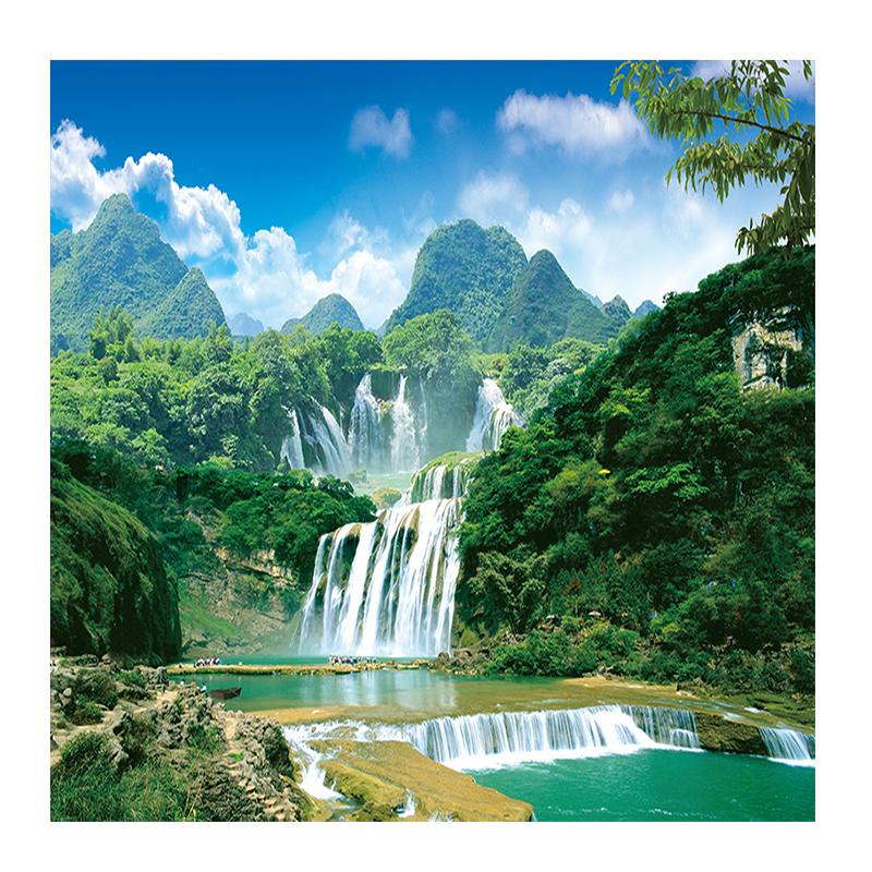 

Mural Green Mountain Waterfall Wallpaper Landscape Background Wall Mural Wall Papers Home Decor 200 cm(W) x 140 cm(H)