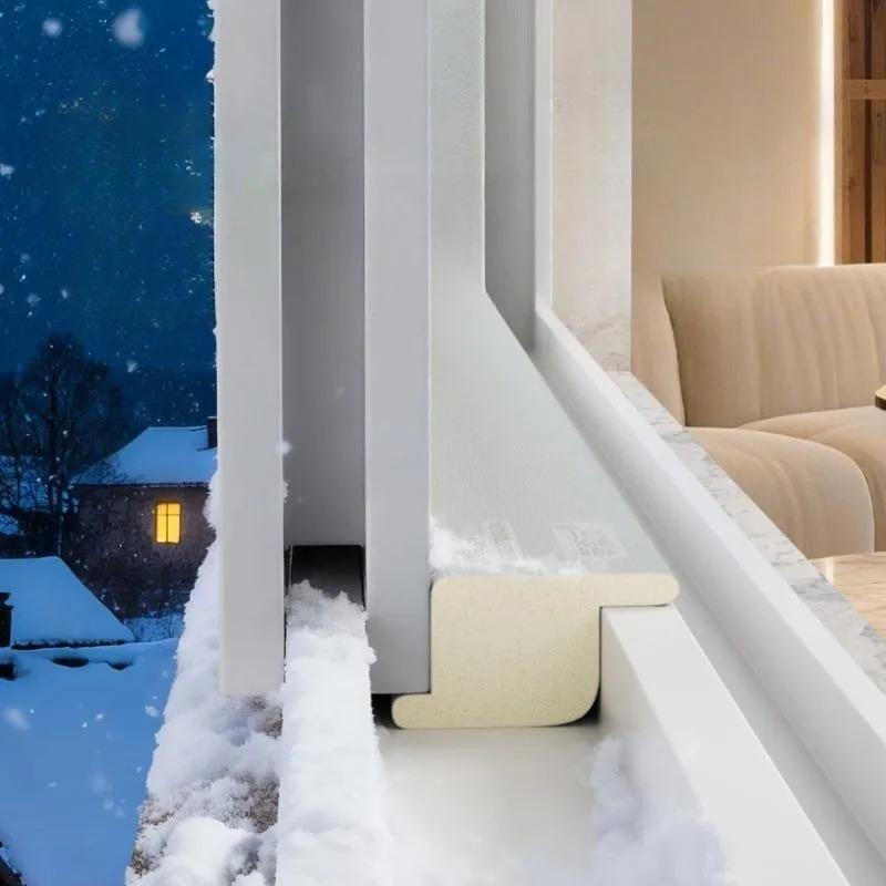 Push Pull Window Seal Strip Set for Sliding Windows and Doors Windproof Soundproof Dustproof Easy Install Sealing Strips