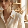Gold Color Blowball Brooch Stainless Steel Women Brooch Fashion Jewelry Flower Lapel Pin  Women Men