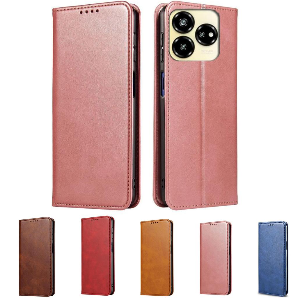 Leather Flip Case On For ZTE Blade 60 6.72" ZTE Axon 60 Lite Blade V60 Design Magnetic Cases Stand Wallet Phone Cover