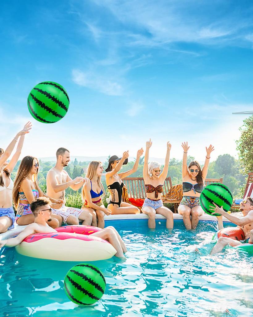 Huang Yem Beach Ball, Water Toy, Watermelon Ball, 36cm, Perfect for Water Play, Bathing, Outdoors, Summer, Events, Travel, Summer Vacation, Resorts,
