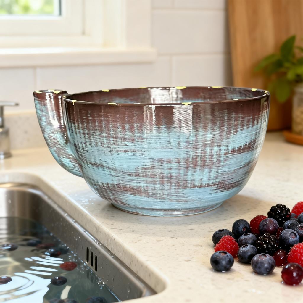 Scolapasta Decorativo per Lavare la Frutta Riutilizzabile Lavabacche da Cucina Ciotola da Cucina per Frutti di Bosco Frutta e Display da Bancone