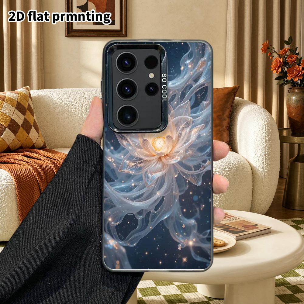 Phone Case: 2D Flat Samsung Galaxy A34 A35 M05 M06 S20 S22 S21 FE Plus 5G Protective Case, Couple Style, Nebula Lotus, Christmas and Halloween Gift