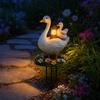 Yousheng 2D Animal Garden Stake, Cute Duck Yard Art Stake, Rusty Squirrel Garden Decoration for Yard Tree Lawn Flower