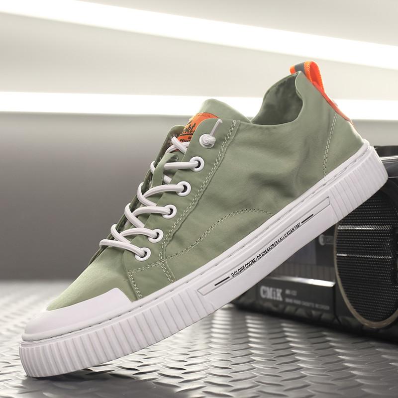 

Модные молодежные подростковые повседневные кроссовки мужские вулканизированные туфли ручная работа скейтборд обувь для отдыха и прогулок на плоской подошве 2024 стильные мужские парусиновые туфли 44 зелёный