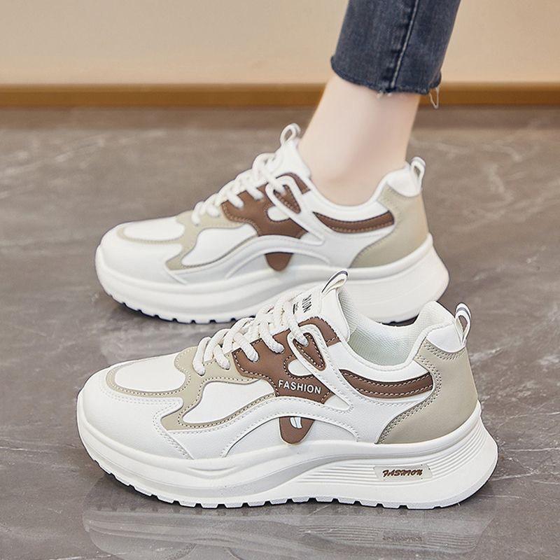 

Women s Shoes New Old Korean Style All-matching Thick Sole Height-increasing Soft-sole Casual White Fashionable 37