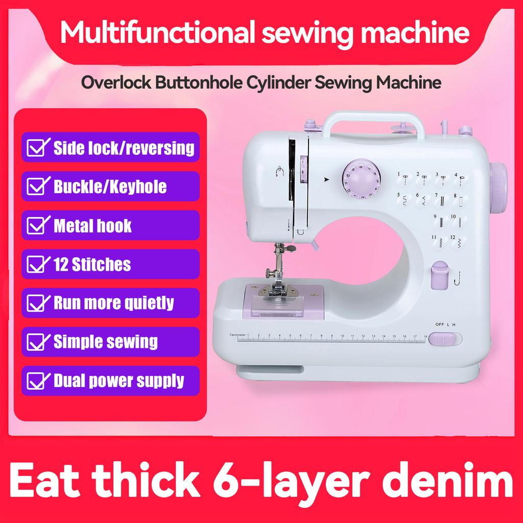 EU Stock Household Mini Portable Electric 505A Sewing Maquina De Coser Factory Factory Price Sewing Machine with Kits