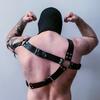 Men's Leather Chest Harness fashion PU Leather Cage Chest Harness belt Rave Outfit