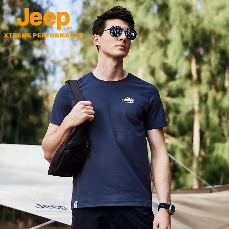 

JEEP Men s 2025 Round Neck Quick-Dry Breathable Short Sleeve T-Shirt L/175