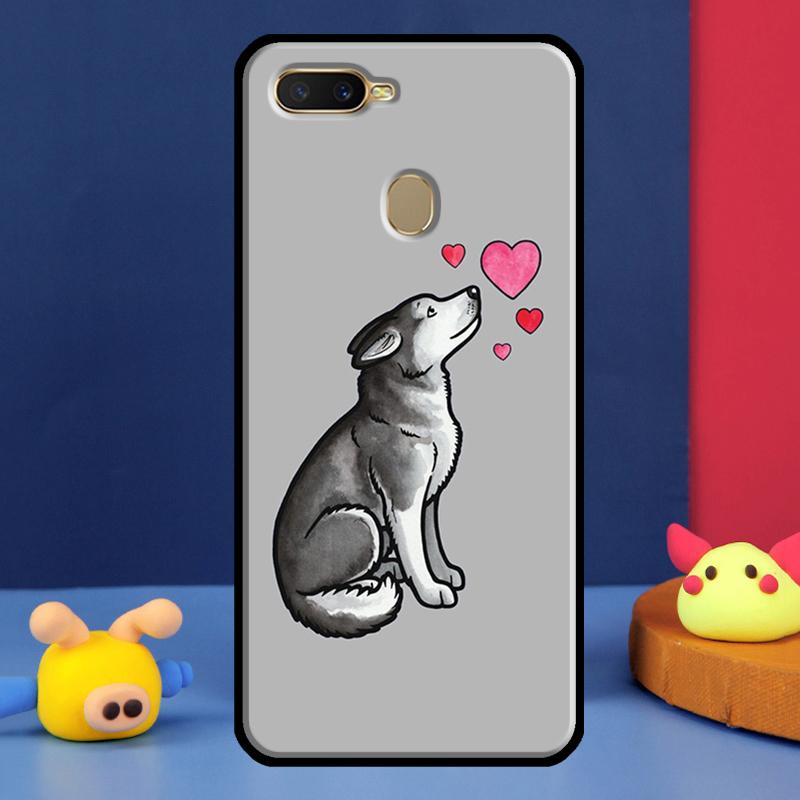 

Siberian Husky Dog Case For Oppo A16 A76 A96 A58 A78 A98 A5 A9 A91 A15 A17 A77 A52 A72 A74 A94 A54S A57S Cover OPPO A58 4G