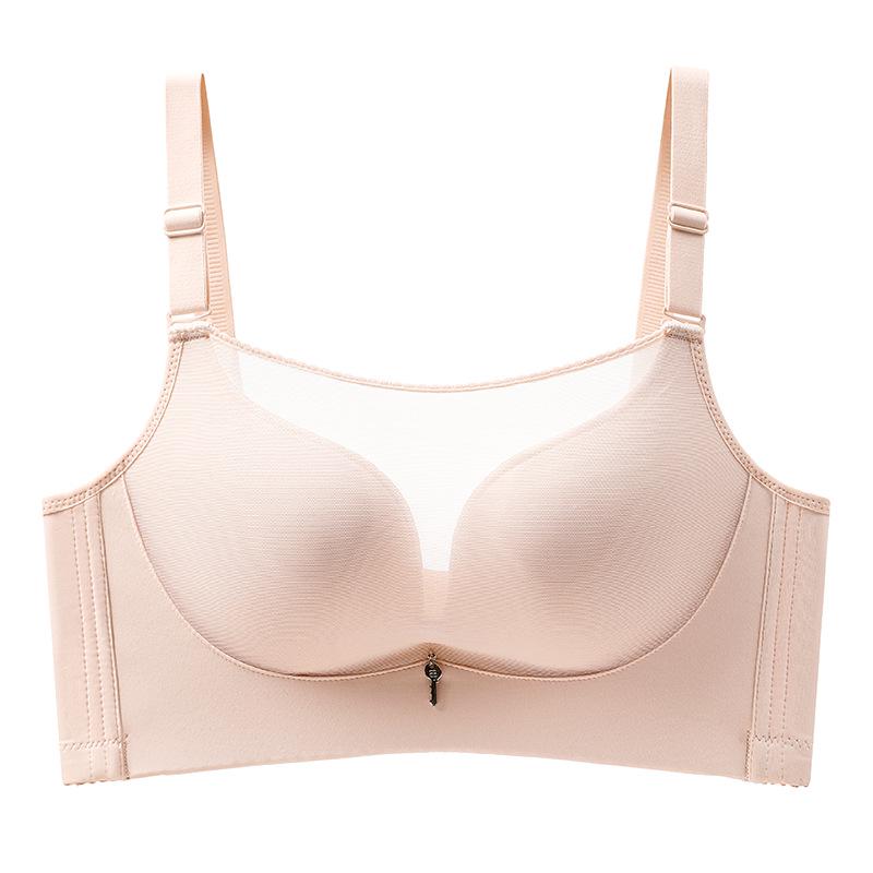 Seamless Wireless Bust-Enhancing Adjustable Bandeau Bra for Women 32B/70B