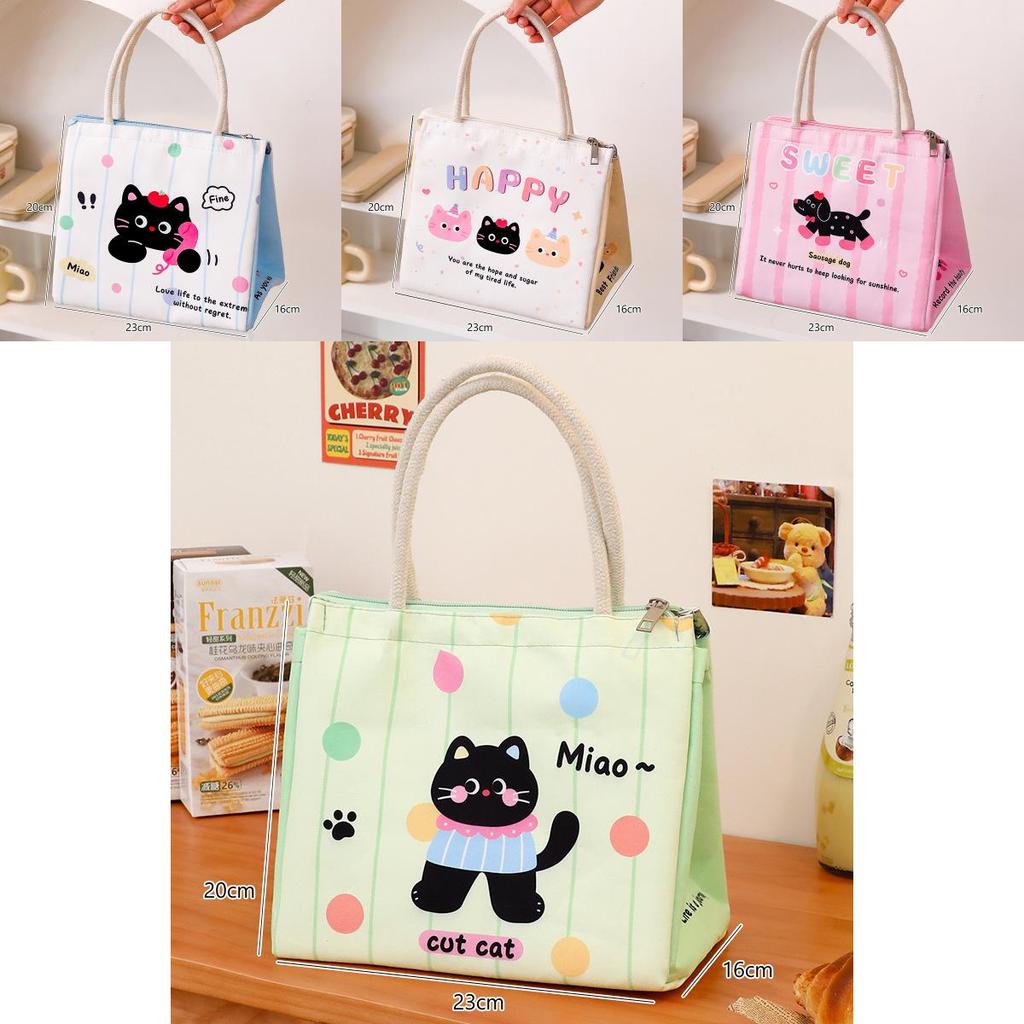 Animalthemed Insulated Lunch Bag For Office Workers With Oxford Cloth And Reusable Design