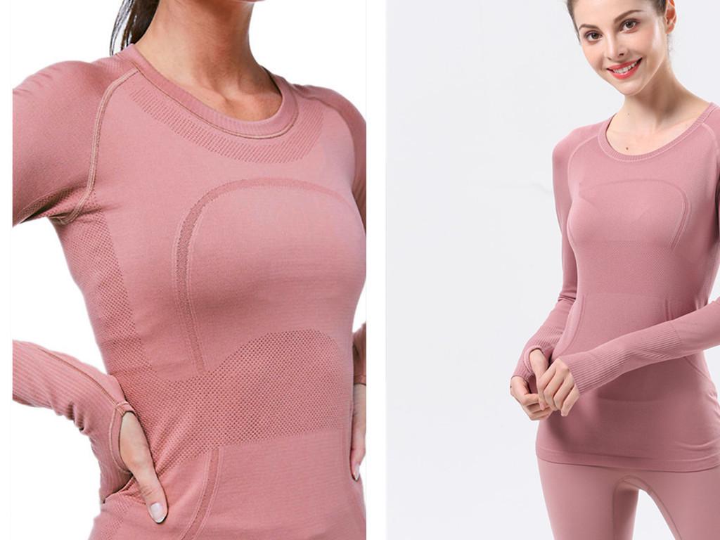 Women's Quick Dry Long Sleeve Yoga & Running Top - Round Neck, Sweat-Wicking, Fitness T-Shirt