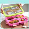 Lunch Box With 4 Compartments And Microwave Safe For Students And Office Use