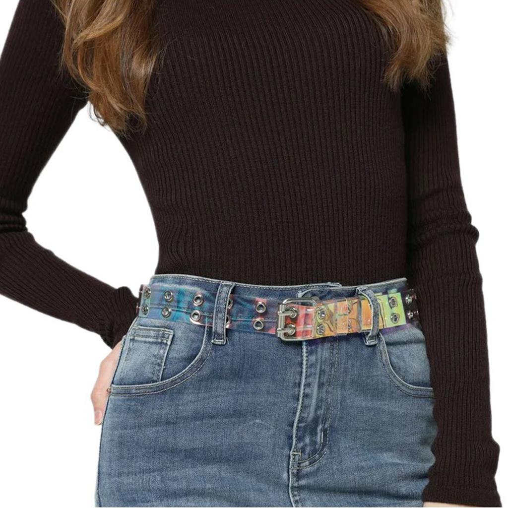Durablity Transparent Waist Belt Adjustable Length Clear Belt for Girl Women Decorative Waist Belt for Coat Skirts Jeans