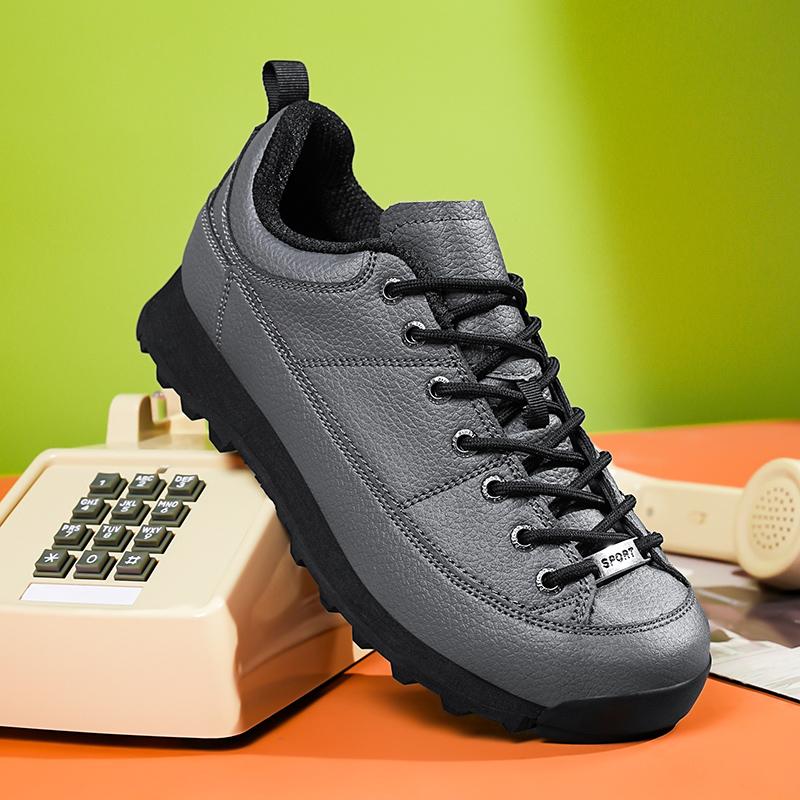 

Fashion Men Fashion Hot Sale Skate Shoes Handmade Leather Casual Oxford Shoes Outdoor Design Sneakers Male Comfortable Leather Shoes 39 сірий колір