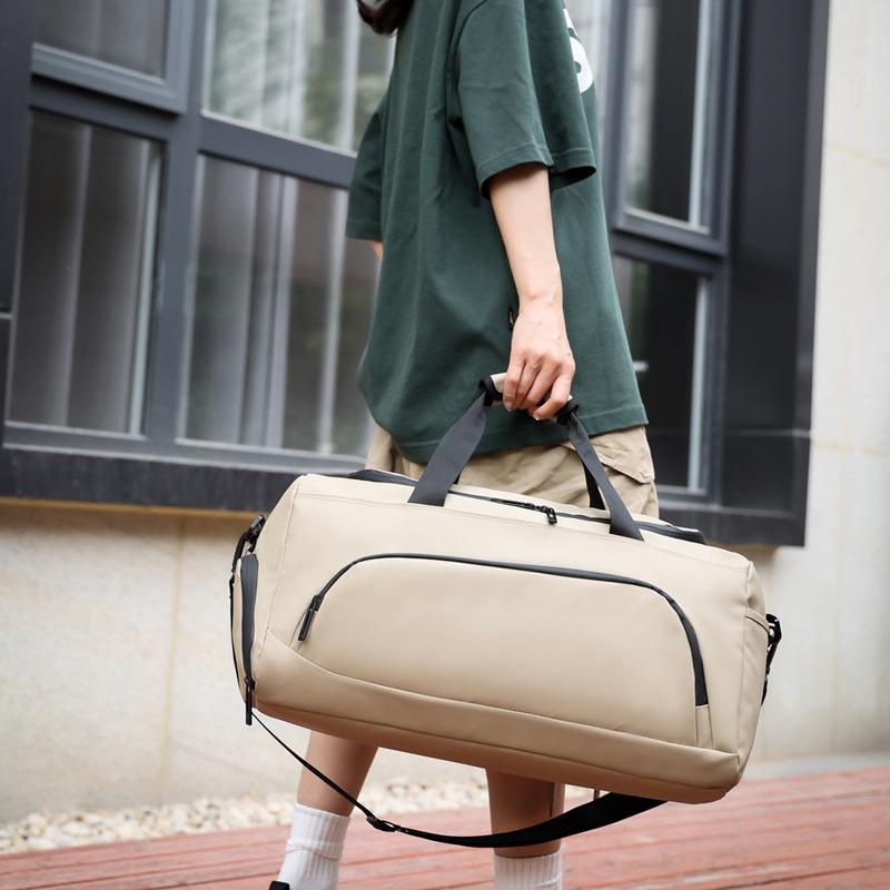 Casual men's bag with dry and wet separation, hand-held shoulder bag, training sports bag, large-capacity luggage backpack, travel bag