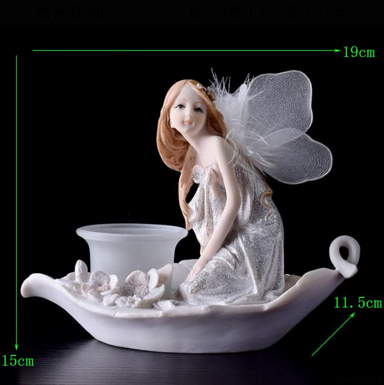 Europe Flower Fairy Beauty Angel Figurines Decoration Resin Home Crafts Desktop Cute Ornament Birthday Wedding Gift Accessories