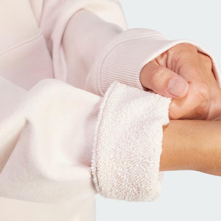 Adidas Solid Color Comfortable Hoodie Women Tops Light-Pink IS5203