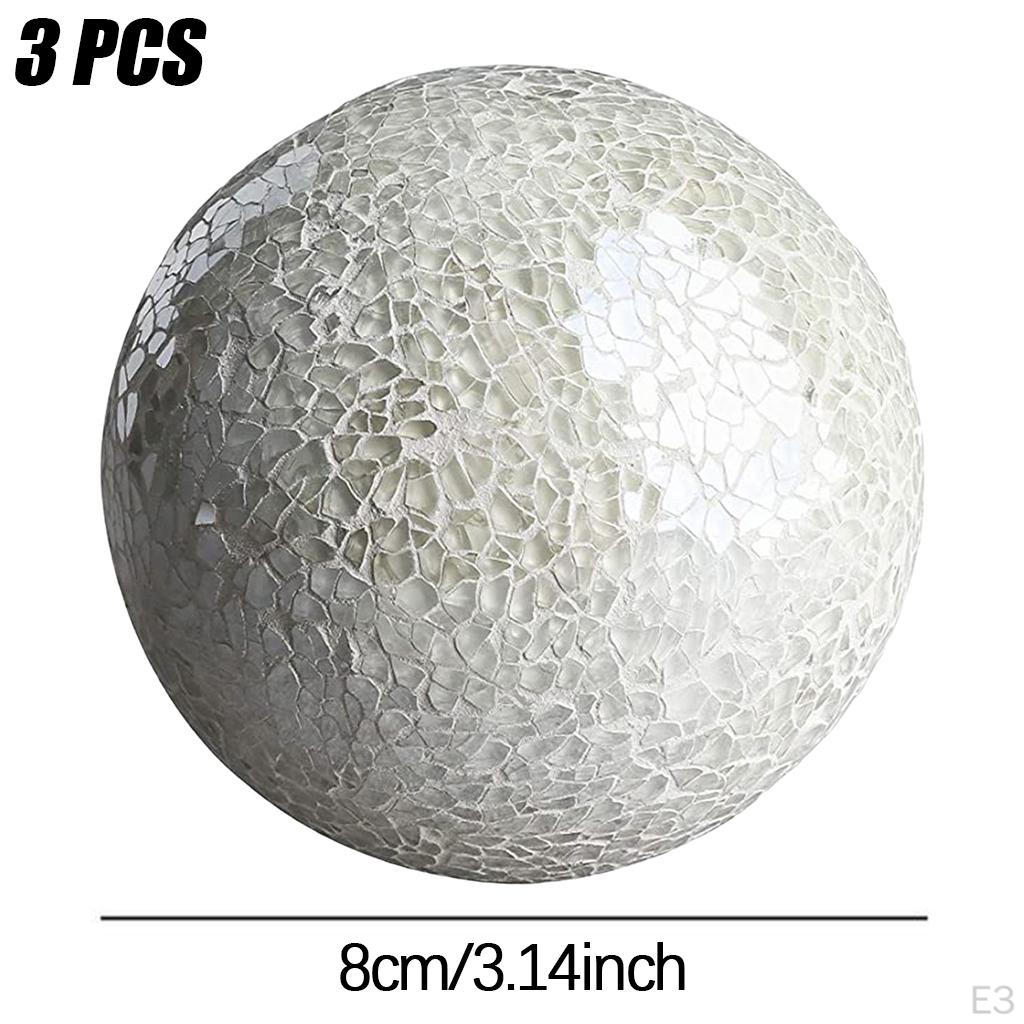 -Ball Balls Set Centerpieces Bowls 8cm Glass for Coffee Table Decor