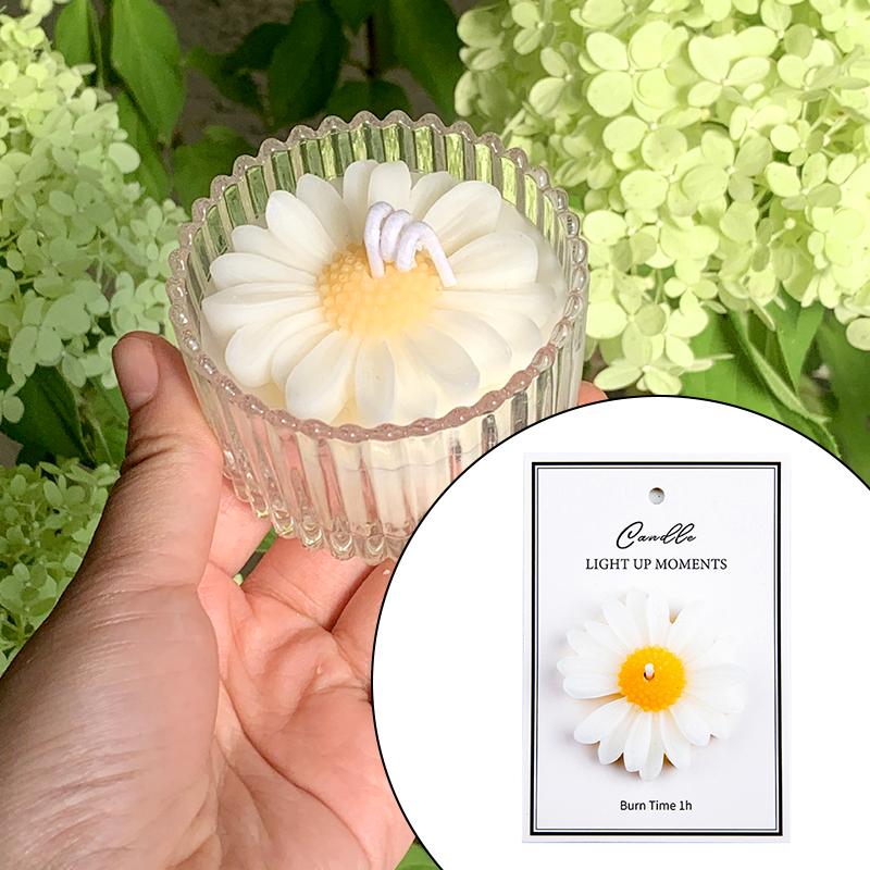 1PC Floating Candles Wedding 3D Daisy Flower Romantic Flower Shape Candlelights Suitable For Spring And Summer 4 Styles