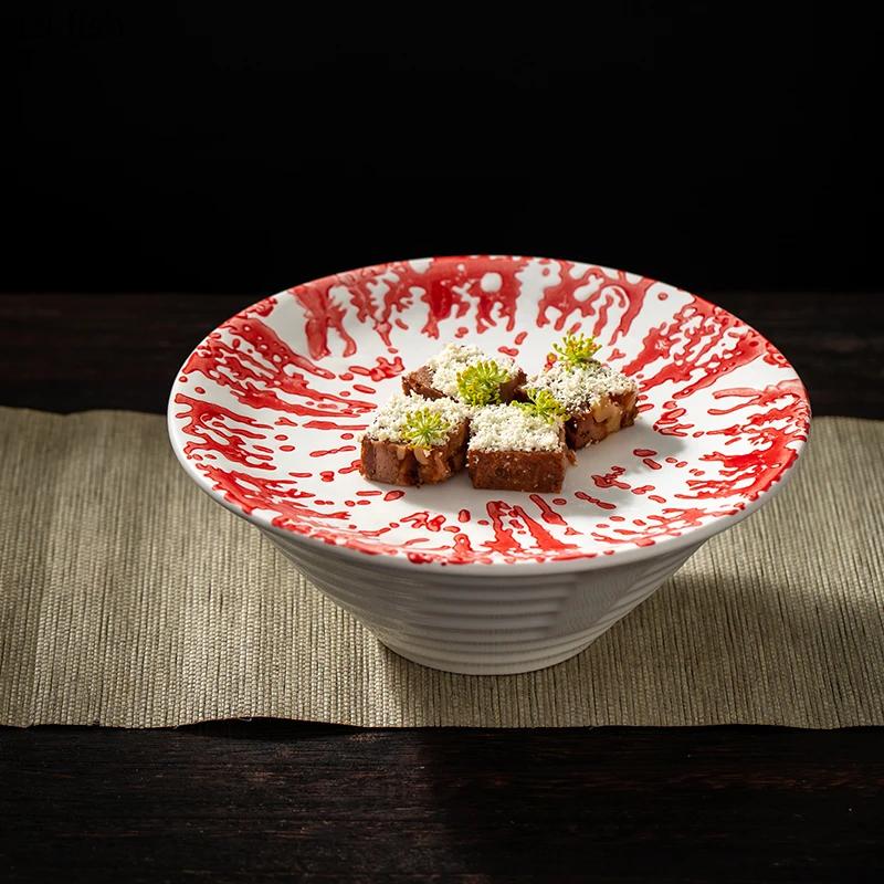 Thickened Ceramic Dining Plate Sushi Plate Dessert Plates Sting Disc Western Steak Plates Dim Sum Dish Fruit Dish Salad Bowl