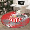 1PC Round Rug Soccer Player Printed Round Area Rug ,Rug For Home Office, Round Chair Rug, Decorative Carpet Fan Gifts Christmas Gift